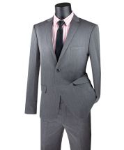 Vinci Men's 2 Piece Wool Feel Slim Fit Suit - Classic Business