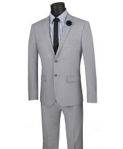 CCO Men's 2 Piece Wool Feel Ultra Slim Outlet Suit - Classic Business