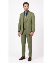 Purple Suit Mens 3 Piece Suit Peak Lapel
