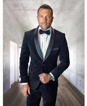 Statement Men's 2 Piece Suit - Velvet Jacket