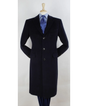 CCO Men's Outlet Full Length Top Coat - Cashmere Blend