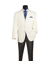 Vinci Men's Single Breasted Poplin Blazer - 3 Button Jacket