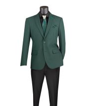 Vinci Men's Single Breasted Slim Fit Blazer - 2 Button Jacket