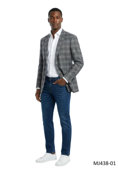 Grey Jacket Mens Sport Jackets Dress Blazers
