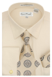 Karl Knox Men's French Cuff Shirt Set - Flower Pattern