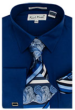 Karl Knox Men's French Cuff Shirt Set - Triple Tone Stripes