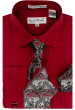 Karl Knox Men's French Cuff Shirt Set - Exciting Jacquard