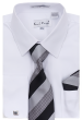 Karl Knox Men's French Cuff Shirt Set - Smooth Triple Stripe