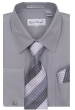 Karl Knox Men's French Cuff Shirt Set - Smooth Triple Stripe