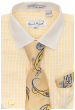Karl Knox Men's French Cuff Shirt Set - Artistic Jacquard