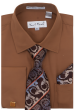 Karl Knox Men's French Cuff Shirt Set - Two Tone Stripes