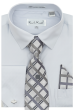 Karl Knox Men's French Cuff Shirt Set - Bold Windowpane