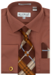 Karl Knox Men's French Cuff Shirt Set - Stylish Plaid