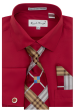Karl Knox Men's French Cuff Shirt Set - Stylish Plaid