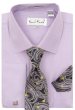 Karl Knox Men's French Cuff Shirt Set - Bold Jacquard