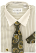 Karl Knox Men's French Cuff Shirt Set - Floral Jacquard