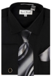 Karl Knox Men's French Cuff Shirt Set - Smooth Stripes