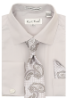 Karl Knox Men's French Cuff Shirt Set - X-Pattern