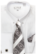 Karl Knox Men's French Cuff Collar Bar Shirt Set - Eccentric Tie