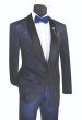 Vinci Men's Wool Feel Sport Coat  - Dark Floral Pattern