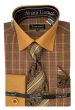 Avanti Uomo Men's French Cuff Dress Shirt Set - Plaid Windowpane