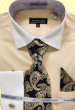 Avanti Uomo Men's French Cuff Dress Shirt Set - Micro Stripe
