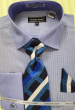 Avanti Uomo Men's French Cuff Dress Shirt Set - Micro Jacquard Pattern