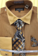 Avanti Uomo Men's Outlet French Cuff Dress Shirt Set - Micro Jacquard Pattern