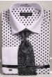 Avanti Uomo Men's 100% Cotton French Cuff Shirt Set - Polka Dots