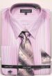 Avanti Uomo Men's French Cuff Dress Shirt Set - Gradient Stripes