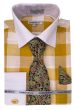 Daniel Ellissa Men's French Cuff Shirt Set - Bold Color