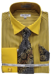 Daniel Ellissa Men's French Cuff Shirt Set - Dark Accents