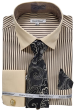 Daniel Ellissa Men's French Cuff Shirt Set - Dark Accents