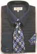 Fratello Men's French Cuff Dress Shirt Set - Two Tone Windowpane