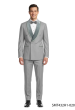Silver Tux Mens Double Breasted Tuxedo Velvet Shawl Lapel
