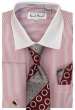 Karl Knox Men's French Cuff Shirt Set - Circle Patterns