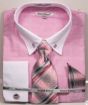 Daniel Ellissa Men's French Cuff Shirt Set - Accented Tie