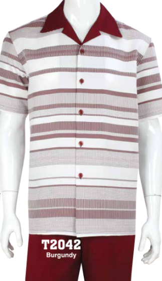 CCO Men's 2 Piece Walking Suit - Textured Light Stripes