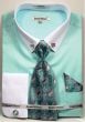 Daniel Ellissa Men's French Cuff Shirt Set - Fashion Collar Bar