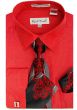 Karl Knox Men's French Cuff Shirt Set - Pinstripe Shirt