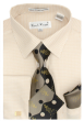Karl Knox Men's French Cuff Shirt Set - Two Tone Wave