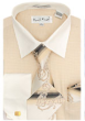 Karl Knox Men's French Cuff Shirt Set - Light Checker