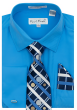 Karl Knox Men's French Cuff Shirt Set - Bold Windowpane