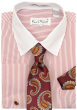 Karl Knox Men's French Cuff Shirt Set - Floral Jacquard