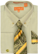 Karl Knox Men's French Cuff Collar Bar Shirt Set - Stripe Pattern