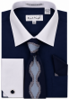 Navy Mens Dress Shirts Button Up Shirt for Men