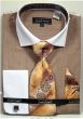 Avanti Uomo Men's Outlet French Cuff Dress Shirt Set - Textured Solid