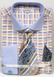 Daniel Ellissa Men's Outlet French Cuff Dress Shirt Set - Multicolor Stripe