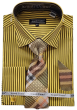 Avanti Uomo Men's French Cuff Shirt Set - Two Tone Pinstripe