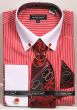 Avanti Uomo Men's French Cuff Shirt Set - Fashion Collar Chain